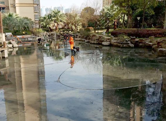 淇县景观池淤泥清理